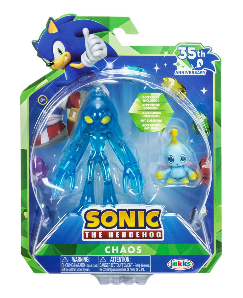Jakks 35th Anniversary Sonic The Hedgehog CHAOS w CHAO 4″ Figure NEW 2026