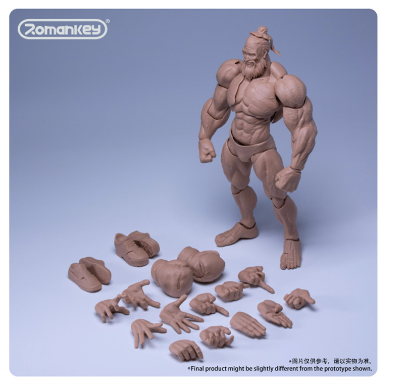 Romankey X COWL 1/12 UMS003 Yellow Flexible Muscular Male Action Figure Model