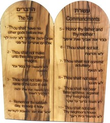 Ten (10) Commandments Tablets or Decalogue Given to Moses on Mount Horeb 6 In