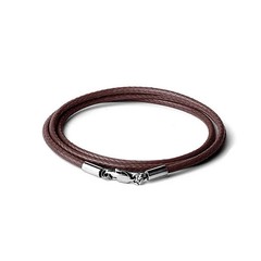 40-65cm Waterproof Braided Leather Necklace Cord Waxed Rope Lobster Clasp