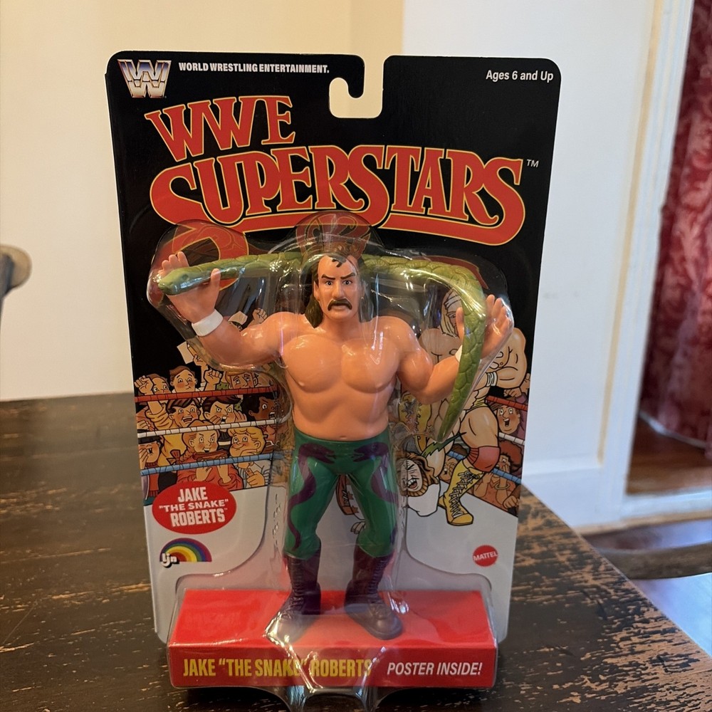 JAKE THE SNAKE ROBERTS LJN WWE WWF Series 3 *Black Card* IN HAND