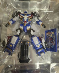 Metal Cardbot S Blue Cop Police Figure Toy Transforming Robot Car
