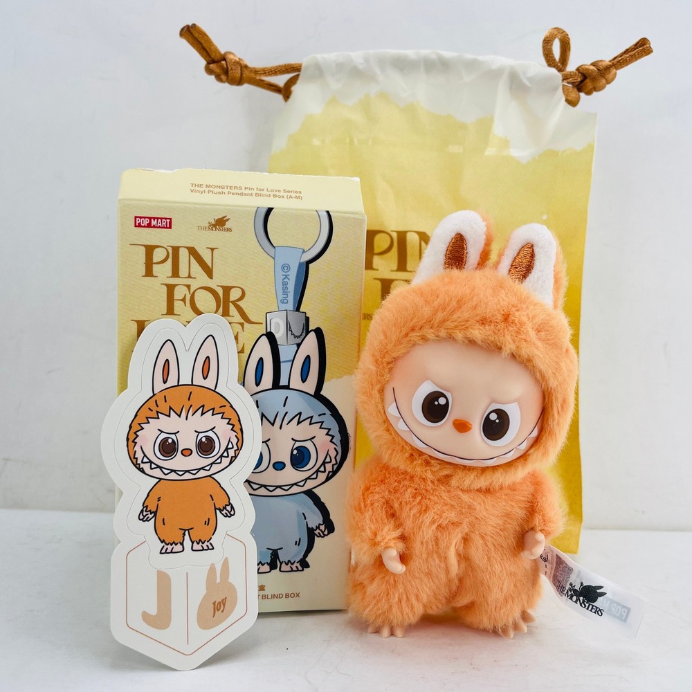 POP MART Labubu The Monsters Pin For Love Series Mini Vinyl Plush Doll Pendant J