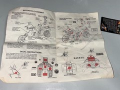 Vintage 1985 1986 Coleco Rambo S.A.V.A.G.E. Strike Cycle w/ Card & Manual