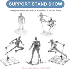 Adjustable Display Holder For 6″ Action Figure Clear Plastic Holder 1/5/10/12pcs