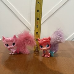 Disney Princess Palace Pets Figure Toy Furry Tail Crown Lot of 6 Cats Bunny Dogs