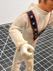 1972 Ideal Toys Evel Knievel Figure Bendy Rubber w/ Helmet VTG 1970s Motorcycle