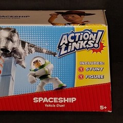 2009 Toy Story 3 Action Links Spaceship Vehicle Stunt w/ Buzz Lightyear Figure