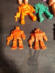 Lot of 13 Total Vintage Robot Mini Figures 11 Soft Eraser And 2 Hard Plastic Toy