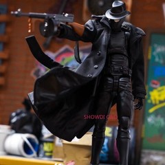 1/12 Spider-Man Noir Black Wired Trench Coat For 6″ ML Action Figure Body New