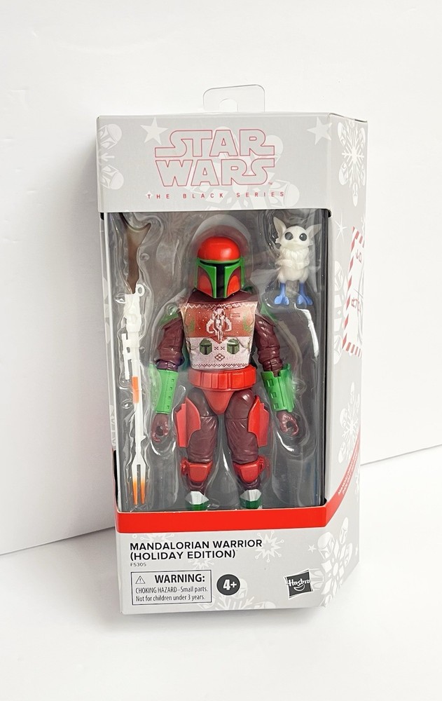 Star Wars The Black Series Mandalorian Warrior Holiday Edition Action Figure