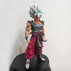28cm Dragon Ball Son Goku Action Figure – White Hair Super Saiyan PVC Model Stat