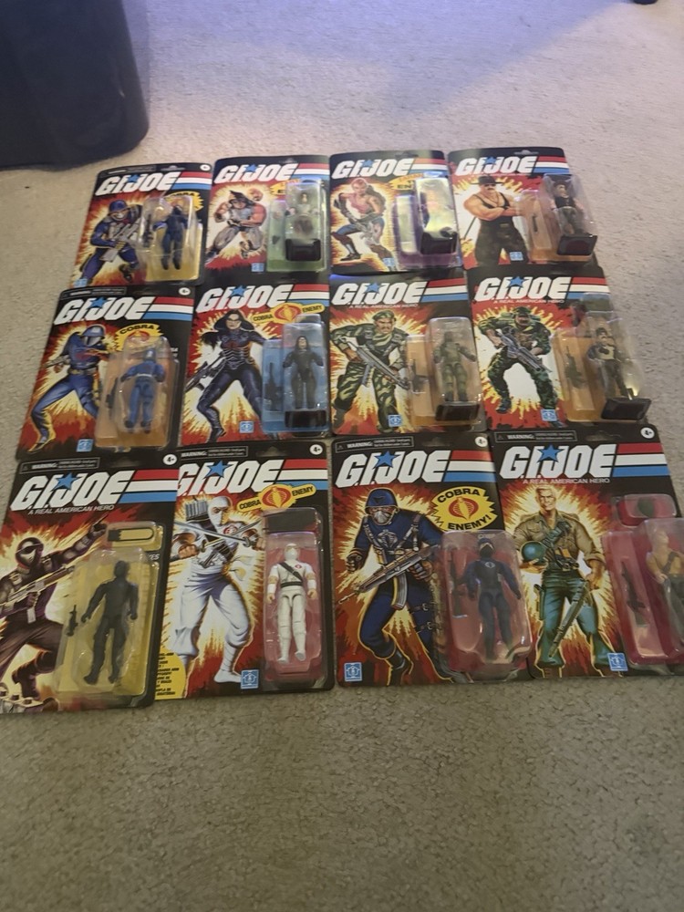 G.I. Joe Haslab 3 3/4 O-ring Figures Lot Of 12 MOC Reissues Walmart Transformers
