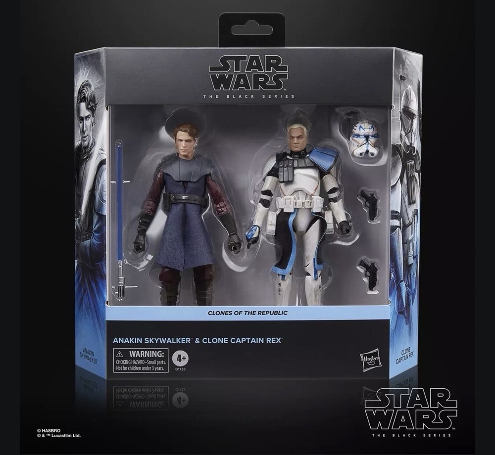 Hasbro Star Wars Black Series Anakin and Clone Captain Rex New In Box
