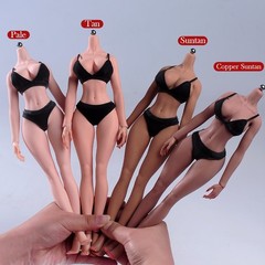 US YM501 1/6 Pale Seamless Body Big Breast Slender Waist Details Female Figure