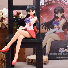 Sitting Sailor Mars Figure 13.5cm Black Hair Red Skirt Statue Birthday Gift