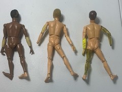 1964 12”GI Joe Adventure Team Parts Lot Atomic Man,African & Flocked Hair Beard