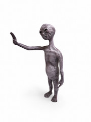 Grey Alien Figurine 18cm Puck UFO Sci-Fi Collectible Close Encounters Inspired