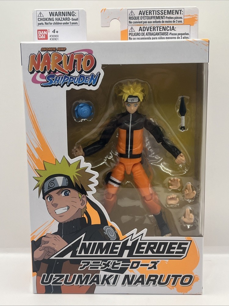 Bandai Anime Heroes Naruto Shippuden Uzumaki Action Figure 6-inch New In Box