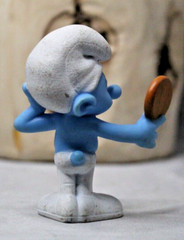 Smurf Vanity Collectible Figurine McDonalds Happy Meal Toy 2011 PVC Plastic