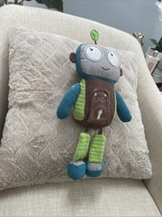 Bits i Bots Botsy Robot Marv Plush Rattle Toy 12”