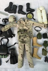 Vintage GI Joe Uniforms Accessories Lot Airborne Parachute Scuba China Hasbro