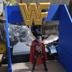 WWE Mattel Elite 90s Entrance Blue Version Accessory Diorama