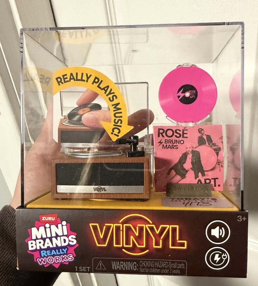 Zuru Mini Brands Vinyl Toy Record Player Really Works Sealed Ready To Ship NIB