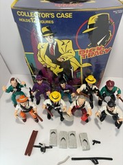 Vintage 1990 Dick Tracy Action Figure Collectors Carrying Case W/9 Figures