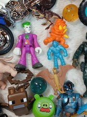 Mixed Boys Lot of Vintage and Modern Toys and Action Figures 50+ Pieces Extras