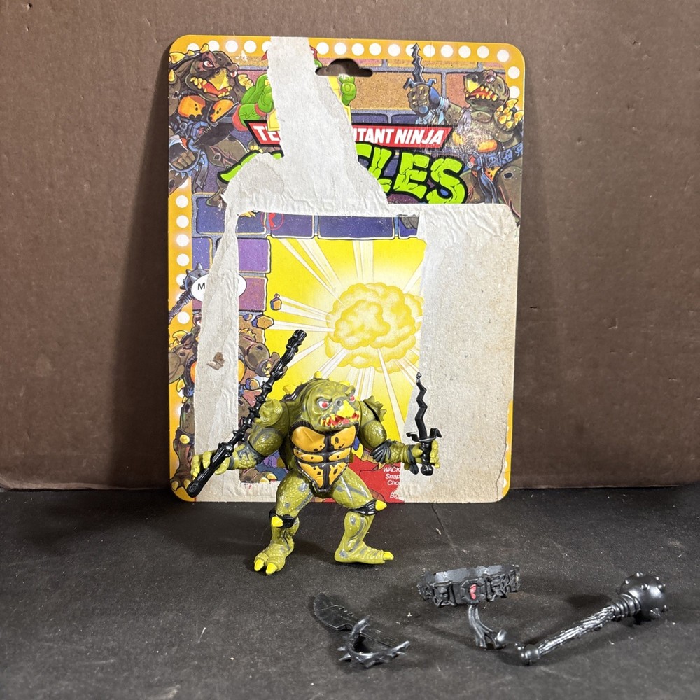 TOKKA TMNT NINJA TURTLES ACTION FIGURE COMPLETE W CARBACK 1991