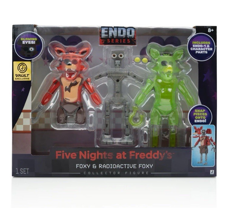 New! Five Nights at Freddy’s Endo-01 (Classic Foxy and Radioactive Foxy) In Hand