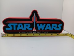 Retro Power of the Force POTF star wars logo lightbox sign for Star Wars display