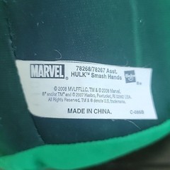 Incredible Hulk Marvel Smash Hand Plush Fist (Only One) Tie Dye Green One Size