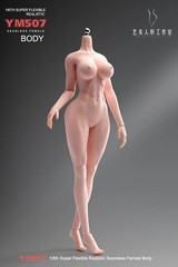US YM507 1/6 Pale Skin Large Breast Muscle Girl 12″ Female Action Figure Body