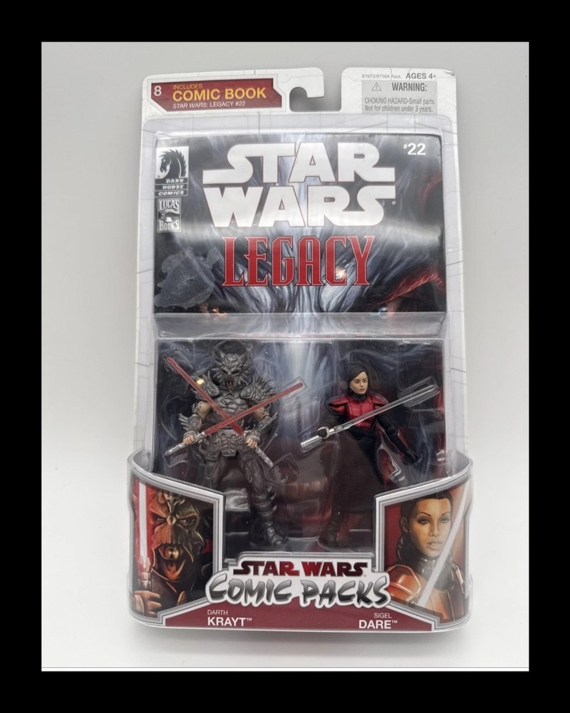 Vintage 2009 Hasbro Star Wars Comic Packs Darth Krayt & Dare MOC