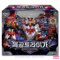 Miniforce Force Triga + Thunder Burning Storm Tidal Buster Robot Figure Set 6pc