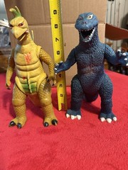 Godzilla And Imperial Dragon 9” Off Brand Action Figures. Vintage 1980’s Rare
