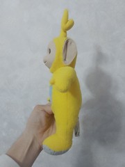 Tellytubbies Laa-Laa Golden Bear 1996 Play Learn W/ Sleepy Time Eyes vintage TOY