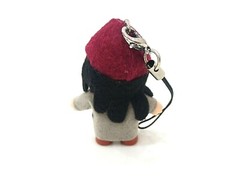 Japan Cute Kewpie Jack Sparrow Costume Mini Figure Keychain Toy Doll Kids