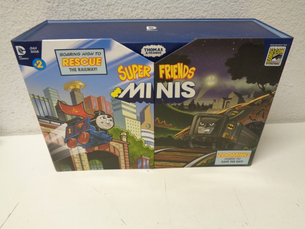 SDCC 2016 Thomas the Tank Engine DC Super Friends Minis Superman and Batman NEW