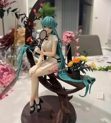 Hatsune Miku Cheongsam Hand Made PVC Collectible Anime Action Figure Statue