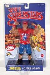 WWE LJN MATTEL SUPERSTARS JOHN CENA 8″ ACTION FIGURE BLUE CARD NEW (DARK BLUE)