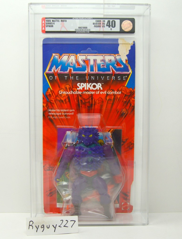 MOTU, Spikor, AFA graded, Masters of the Universe, MOC, He Man, sealed, Mattel