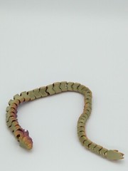 SERPENT SNAKE DRAGON Articulated Flexi Figure 3D Printed Metallic Rainbow 21″