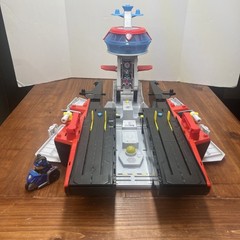Paw Patrol Aircraft Carrier HQ with Chase Action Figure and Mighty Pups Cruiser