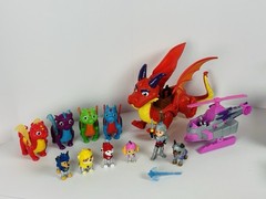 PAW Patrol Rescue Knights Lot Sparks Dragon Skye Copter Knight Pups Figures