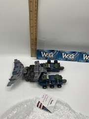 Transforming Toy Semi Truck Blue & Green #3 TRANSFORMER Warbotron Robot Off Road