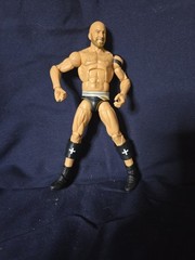 WWE Wrestling Action Figure – Beige/Black Trunks, Knee Pads & Boots, Plastic