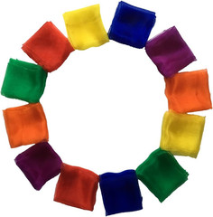 Dance Scarves Music Scarves for Children Movement and Juggling 12Pcs
